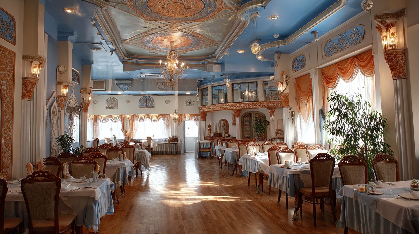 Красивый зал ресторана