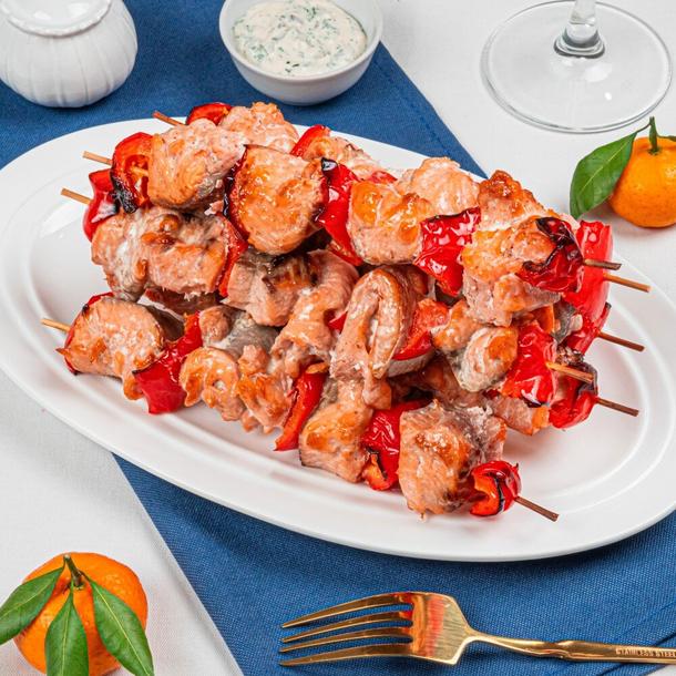 Шашлычки из красной рыбы
