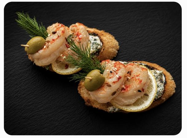 🍤 Брускетта с креветками (2 шт.) 🍤 Брускетта с креветками (2 шт.)