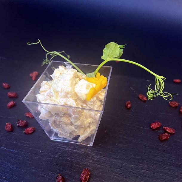 Мини трайфлы "Сливочная курочка с грибами"