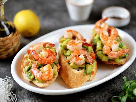 Брускетта с креветками Брускетта с креветками