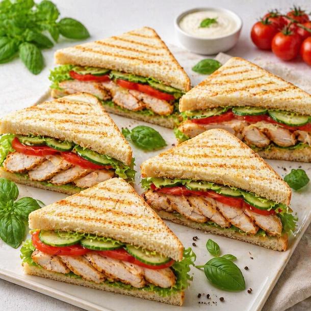 Мини сэндвич с курицей Мини сэндвич с курицей