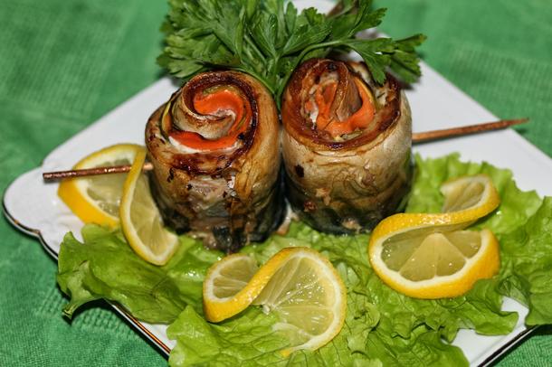 Рыбные рулеты-шашлычки из макрели Рыбные рулеты-шашлычки из макрели